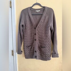 Women's 41 Hawthorne Brown Cardigan Professor  Sweater, medium